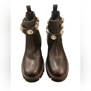 Madden Girl Honeyy Embellished Black Chelsea Boots - Size 7.5 (New, No Box)